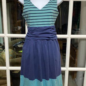 Synergy Women's Blue & Green Tank Dress Size L
